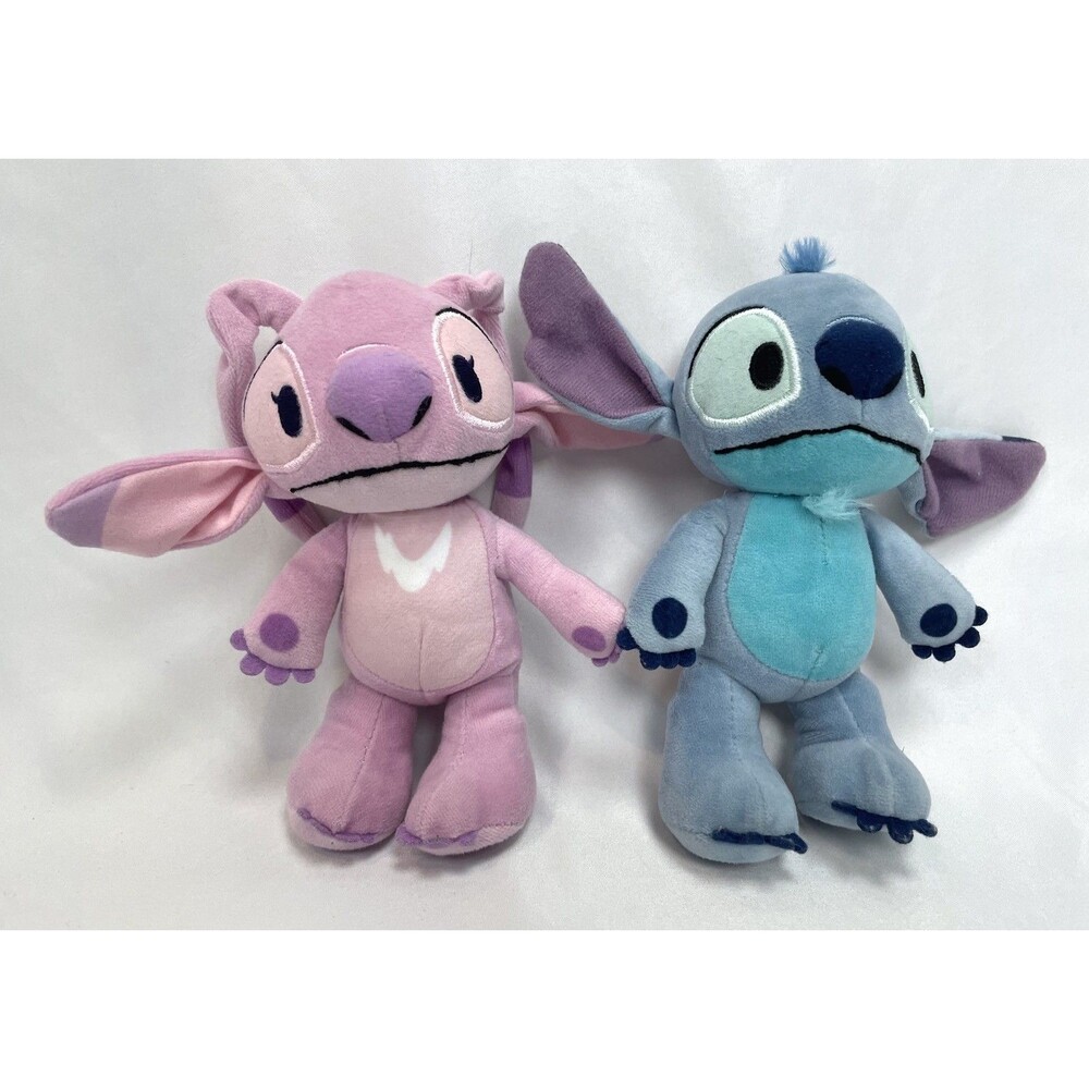 Disney‎ Store Parks Nuimos Lilo Stitch Angel Plush Set Pink Blue